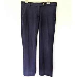 Tory Burch Navy Cotton Textured Pants